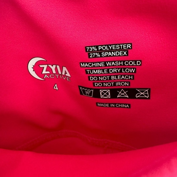 Zyia Active Yoga Cropped Pink Leggings - Picture 4 of 4